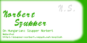 norbert szupper business card